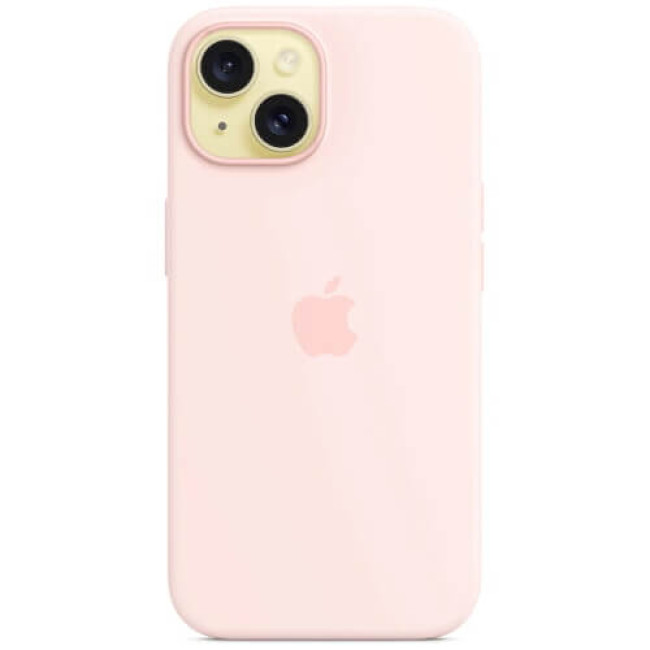 Чехол-накладка Apple iPhone 15 Silicone Case with MagSafe Light Pink (MT0U3)