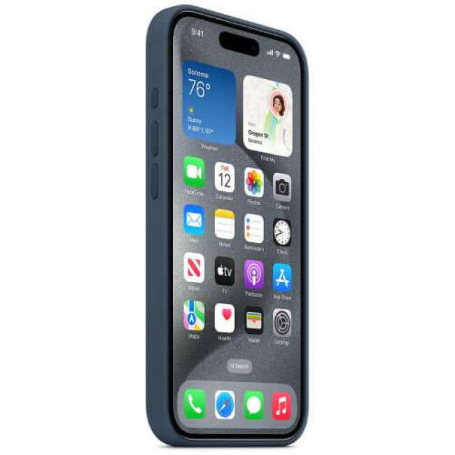 Чехол-накладка Apple iPhone 15 Pro Silicone Case with MagSafe Storm Blue (MT1D3)