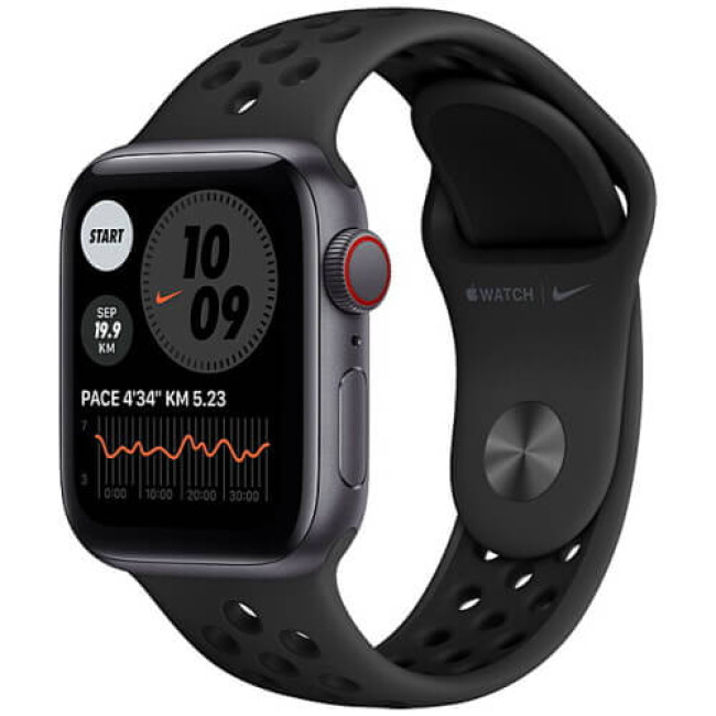 Space gray aluminium case black sport band hotsell