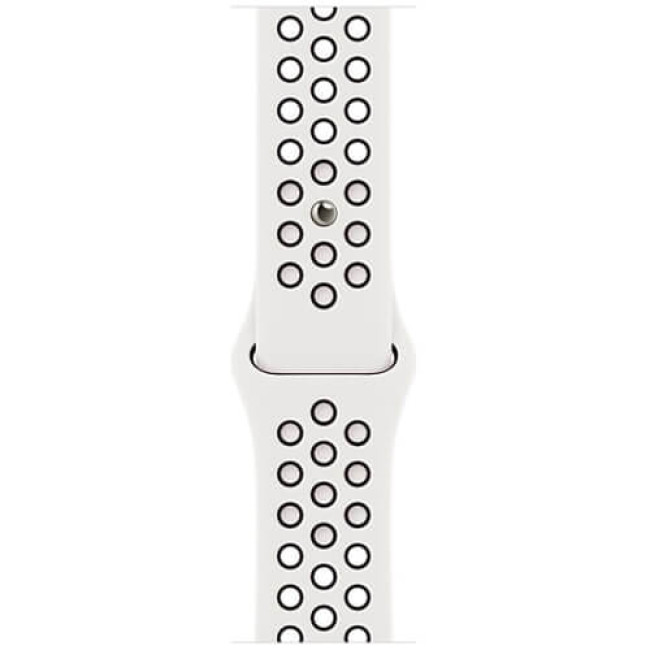 Apple WATCH Series 8 45mm Starlight Aluminum Case with Summit White/Black Nike Sport Band (MPH13)