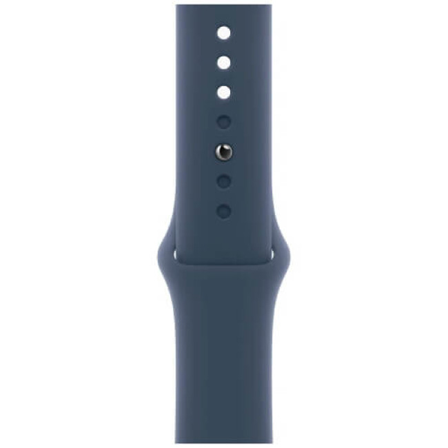 Apple Watch Series 9 GPS + Cellular 41mm Silver Stainless Steel Case with Storm Blue Sport Band S/M (MRJ23)
