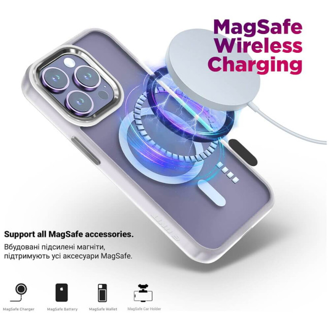 Чехол-накладка ArmorStandart Unit MagSafe для Apple iPhone 11 Matte Clear Silver (ARM74847)