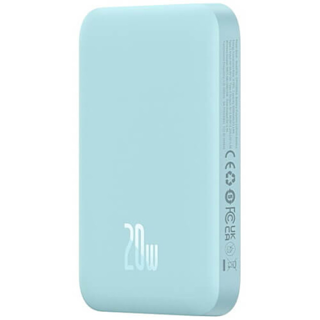 Внешний аккумулятор Baseus Magnetic Mini Air Wireless Fast Charge 6000mAh 20W с кабелем Galaxy Blue (P10059002313-00)