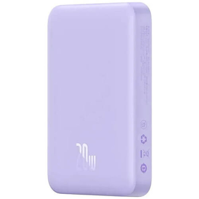 Внешний аккумулятор Baseus Magnetic Mini Wireless Fast Charge Power Bank 10000mAh 20W Purple (PPCX110105)