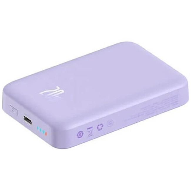 Внешний аккумулятор Baseus Magnetic Mini Wireless Fast Charge Power Bank 10000mAh 20W Purple (PPCX110105)