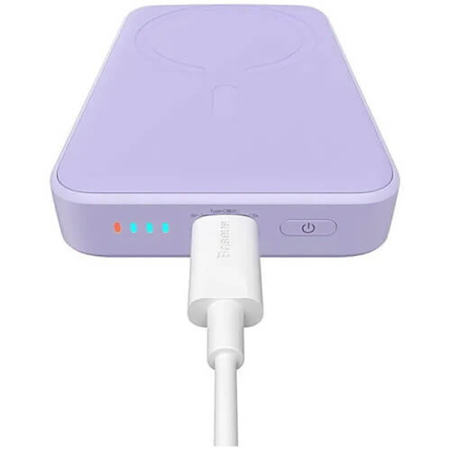 Внешний аккумулятор Baseus Magnetic Mini Wireless Fast Charge Power Bank 10000mAh 20W Purple (PPCX110105)