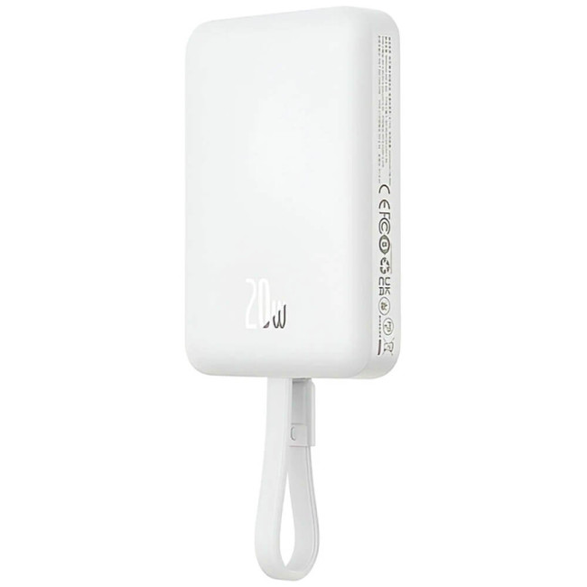 Дополнительный аккумулятор Baseus Magnetic Mini Wireless Fast Charge Power Bank 10000mAh 20W Stellar White (P10022109223-00)