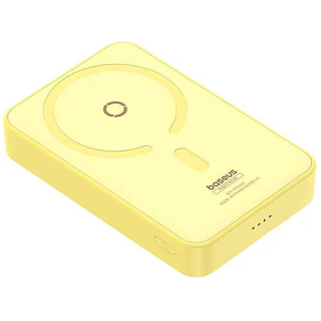 Внешний аккумулятор Baseus MagPro Magnetic Bracket Wireless Fast-Charging 5000mAh 20W с кабелем Lemon Yellow (P10064101Y23-00)