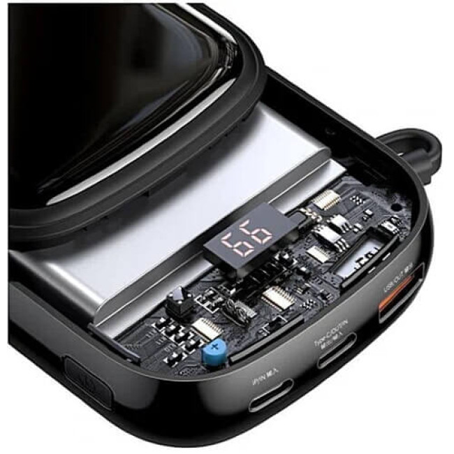 Внешний аккумулятор Baseus Qpow quick charging (With IP Cable) 20000mAh 20W Black (PPQD-H01)