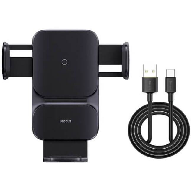 Автомобильный держатель Baseus Wisdom Auto Alignment 15W Black (CGZX000001)