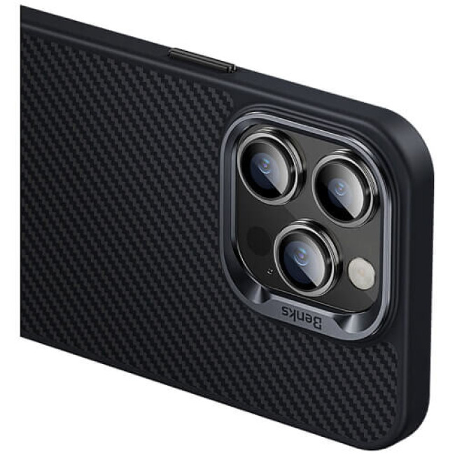 Чехол-накладка Benks Armor Pro Kevlar Case (600D) for iPhone 15 Pro Max with MagSafe Black