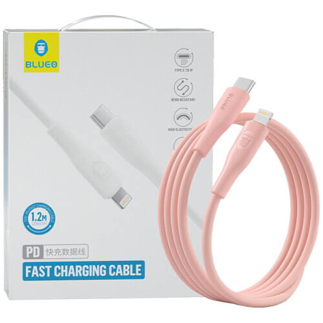 Кабель Blueo TPE·PD Fast Charging USB-C to Lightning Cable Pink (BC5919-PNK)