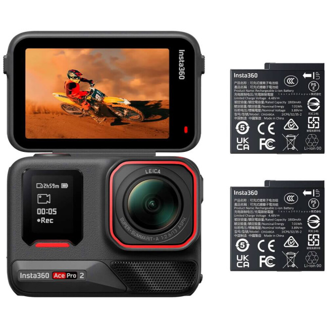Экшн-камера Insta360 Ace Pro 2 Battery Bundle (CINSBBGA_ACEPRO208)
