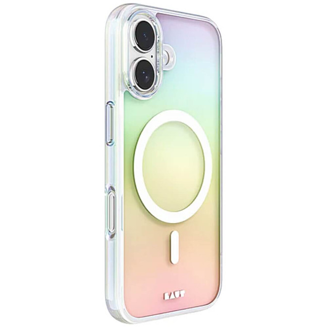 Чехол-накладка LAUT HOLO for iPhone 16 MagSafe white (L_IP24A_HO_W)