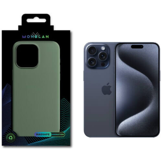 Чехол-накладка Monblan Magnetic Silicone MagSafe for iPhone 15 Pro Max Cypress