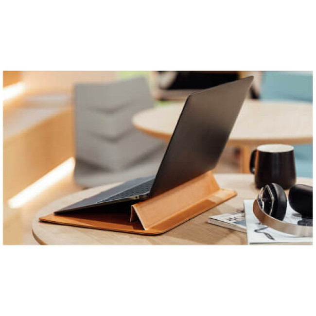 Чехол-карман Moshi Muse 3-in-1 Slim Laptop Sleeve Caramel Brown for MacBook 14'' (99MO034752)