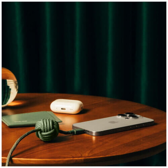 Кабель Native Union Anchor Cable USB-C to USB-C Pro 240W Slate Green (3 m) (ACABLE-C-GRN-NP)