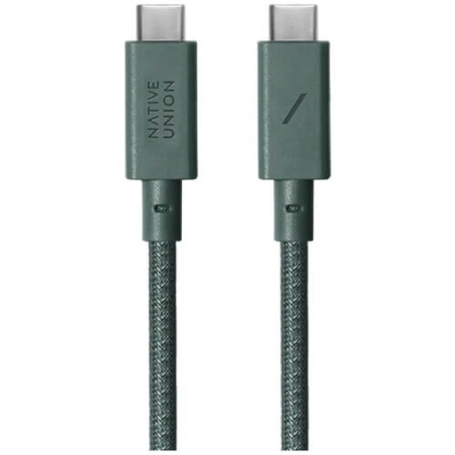 Кабель Native Union Anchor Cable USB-C to USB-C Pro 240W Slate Green (3 m) (ACABLE-C-GRN-NP)
