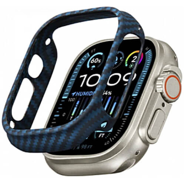 Чехол Pitaka Air Case Black/Blue for Apple Watch 9/8/7 45mm (KW2301A)