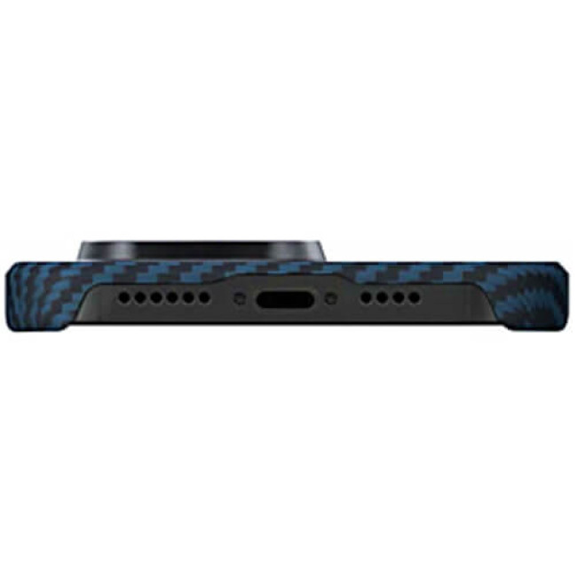 Чехол-накладка Pitaka MagEZ Case 3 Twill 1500D Black/Blue for iPhone 14 Pro Max (KI1408PM)