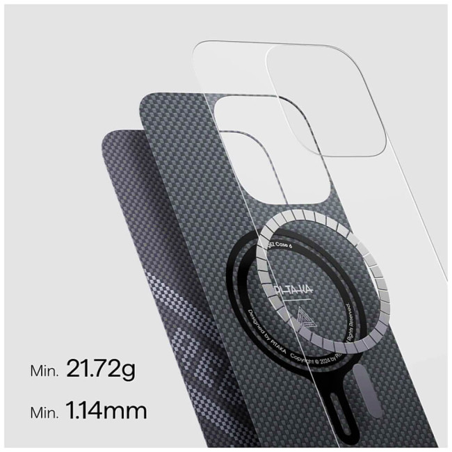 Чехол-накладка Pitaka Tactile Woven Case Re-TROS Rebuilding for iPhone 16 Pro (KI1601RTR)