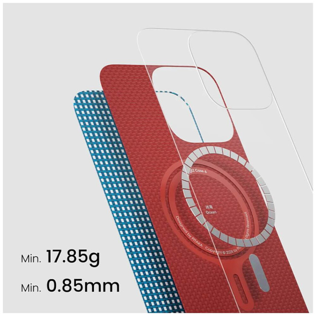 Чехол-накладка Pitaka Ultra-Slim Case Classic Ocean Blue for iPhone 16 Pro (KI1601POCE)
