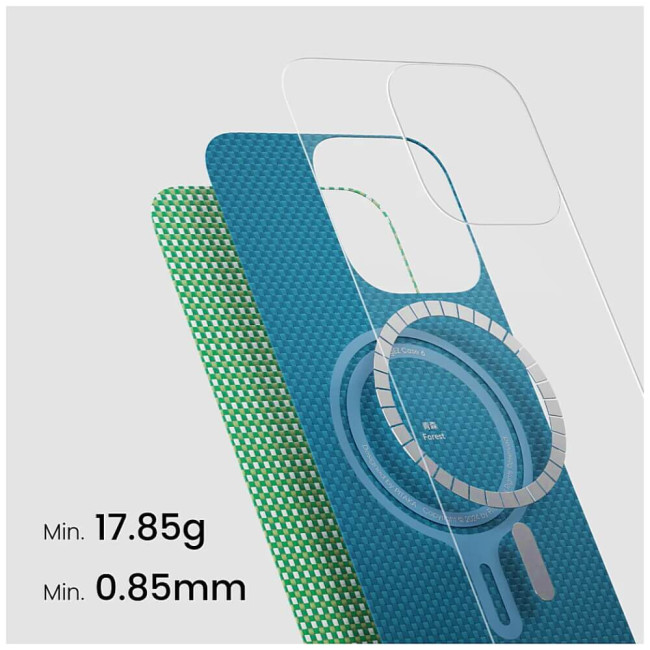 Чехол-накладка Pitaka Ultra-Slim Case Classic Forest Green for iPhone 16 Pro Max (KI1602PFOR)