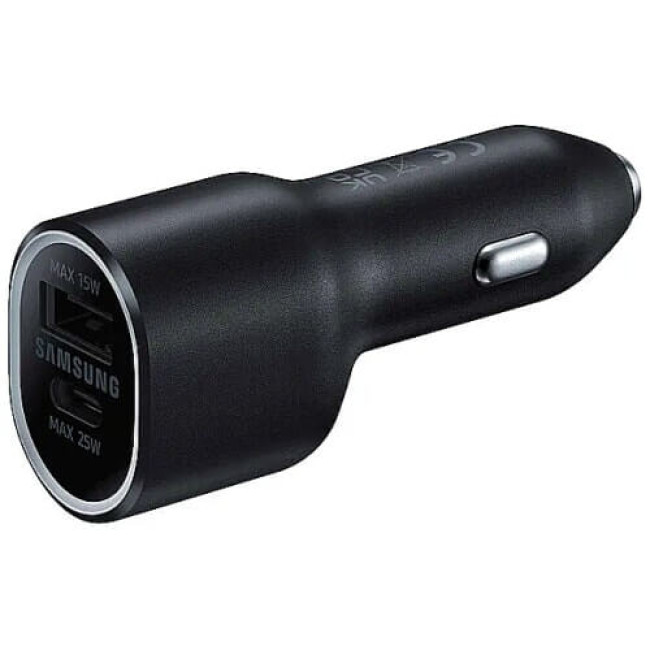 Автомобильное зарядное устройство Samsung Car Charger USB+USB-C Super Fast 25W+15W Black (EP-L4020NBEGRU)