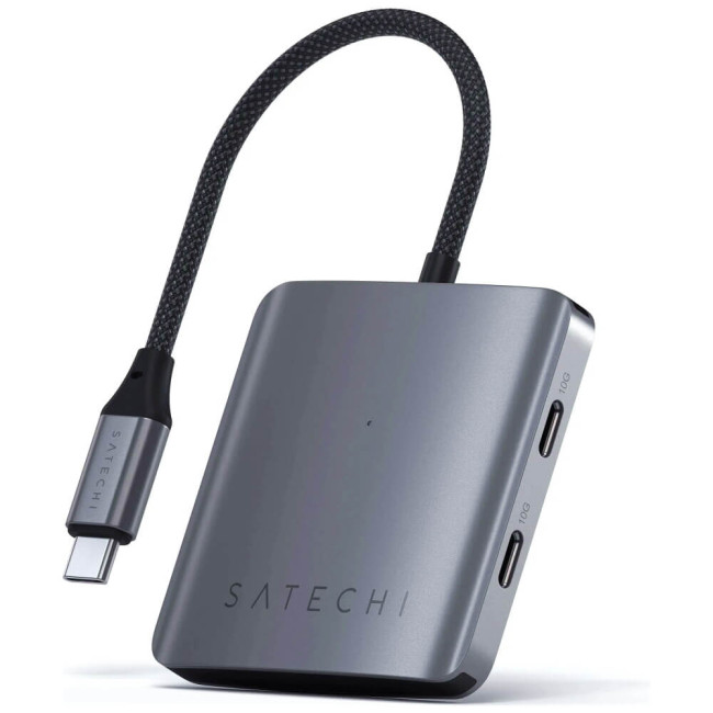 Хаб Satechi 4-Port USB-C Hub with PD Space Grey (ST-H4CPDM)
