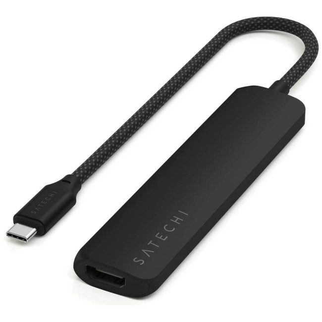 Хаб Satechi 6-in-1 USB-C Slim Multiport Adapter 4K Black (ST-P6SK)