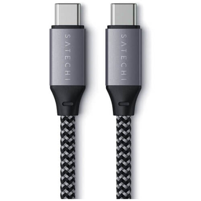 Кабель Satechi USB-C to USB-C Cable 100W Space Gray (25 cm) (ST-TCC10M)