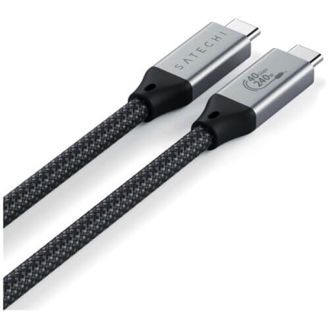 Кабель Satechi USB4 Pro 240W Space Gray (1.2 m) (ST-YU4120M)