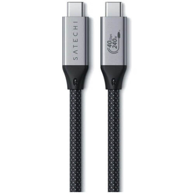 Кабель Satechi USB4 Pro 240W Space Gray (1.2 m) (ST-YU4120M)