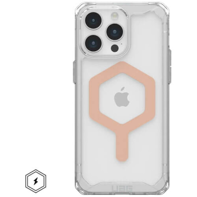 Чехол-накладка UAG for iPhone 15 Pro Plyo Magsafe Ice/Rose Gold (114286114348)