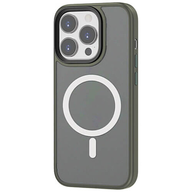Чехол-накладка WiWU FGG-011 Magnetic Colorful Series for iPhone 15 Pro Max Grey
