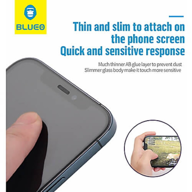 Защитное стекло Blueo for iPhone 16 Pro Max NPB6 Large Arc Edge Anti-Dust HD Glass (Black)