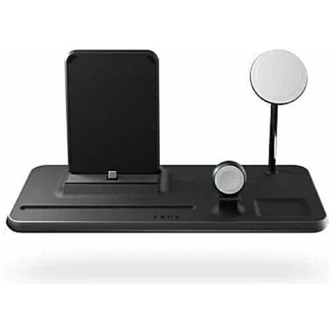 Беспроводное зарядное устройство Zens 4-in-1 MagSafe + Watch + iPad Wireless Charging Station Black (ZEDC21B/00)