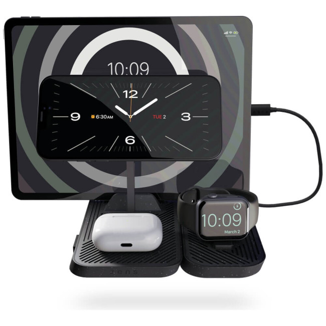 Беспроводное зарядное устройство Zens 4-in-1 Modular Wireless Charger with iPad Charging Stand Black (ZEAPM03/00)