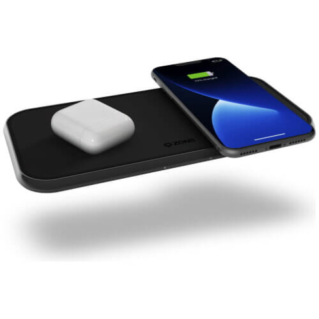 Беспроводное зарядное устройство Zens Dual Aluminium Wireless Charger Black with USB-C 30W PD Wall Charger (ZEDC10B/00)
