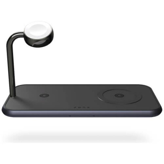 Беспроводное зарядное устройство Zens Dual + Watch Aluminium Wireless Charger Black (ZEDC05BM/00)