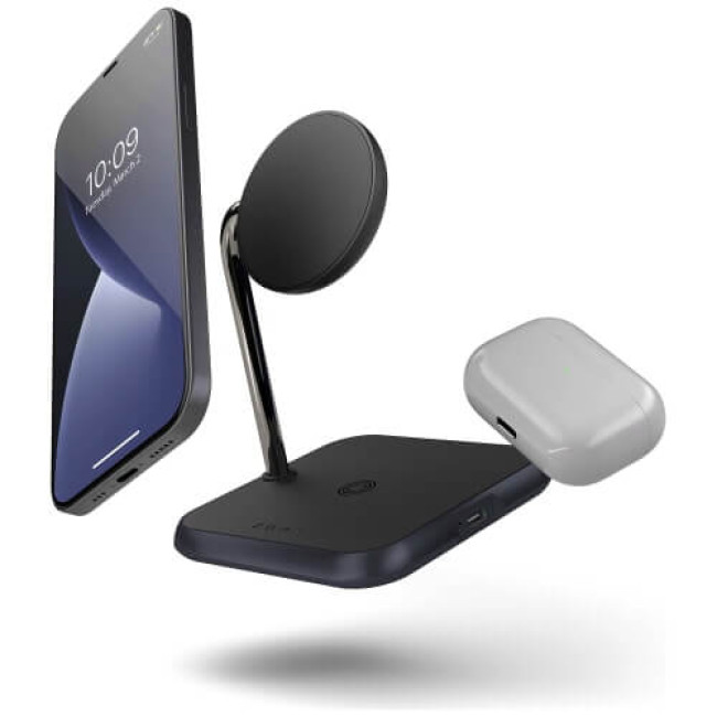 Беспроводное зарядное устройство Zens Magnetic 3-in-1 Aluminium Wireless Charger Black (ZEDC19B/00)
