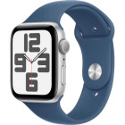 Apple Watch SE 2 2024 GPS 40mm Silver Aluminium Case with Denim Sport Band M/L (MXED3)