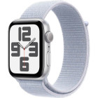 Apple Watch SE 2 2024 GPS 44mm Silver Aluminium Case with Blue Cloud Sport Loop (MXET3)