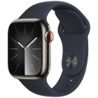 Apple Watch Series 9 GPS + Cellular 41mm Graphite Stainless Steel Case with Midnight Sport Band S/M (MRJ83)