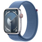 Apple Watch Series 9 GPS + Cellular 41mm Silver Aluminum Case with Winter Blue Sport Loop (MRHX3)