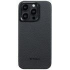 Чехол-накладка Pitaka MagEZ Case 4 Twill 600D for iPhone 15 Pro Black/Grey (KI1501PA)