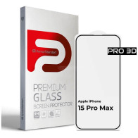 Защитное стекло ArmorStandart Pro 3D for Apple iPhone 15 Pro Max Black (ARM68220)