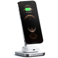 Беспроводное зарядное устройство Satechi Aluminum 2 in 1 Magnetic Wireless Charging Stand Space Grey (ST-WMCS2M)