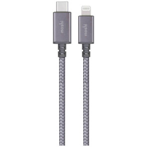 Кабель Moshi Integra™ USB-C Charge/Sync Cable with Lightning (0.25 m) Titanium Gray (99MO084043)