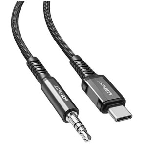 Кабель Acefast AUX Aluminium Alloy USB-C to 3.5mm Black (C1-08)